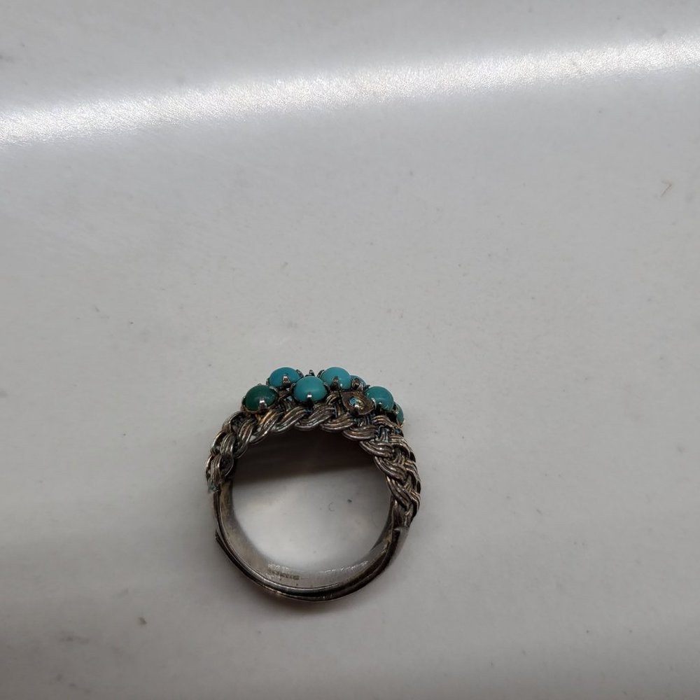 Turquoise silver ring - Picture 4 of 4
